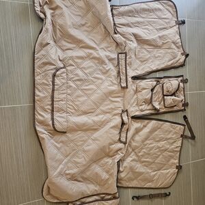 Tan Quilted Car Seat Protector